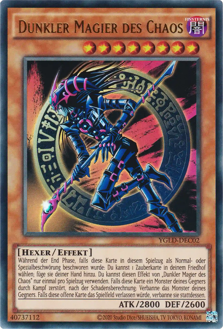 Dunkler Magier des Chaos Yu-Gi-Oh! Karte YGLD-DEC02 Ultra Rare