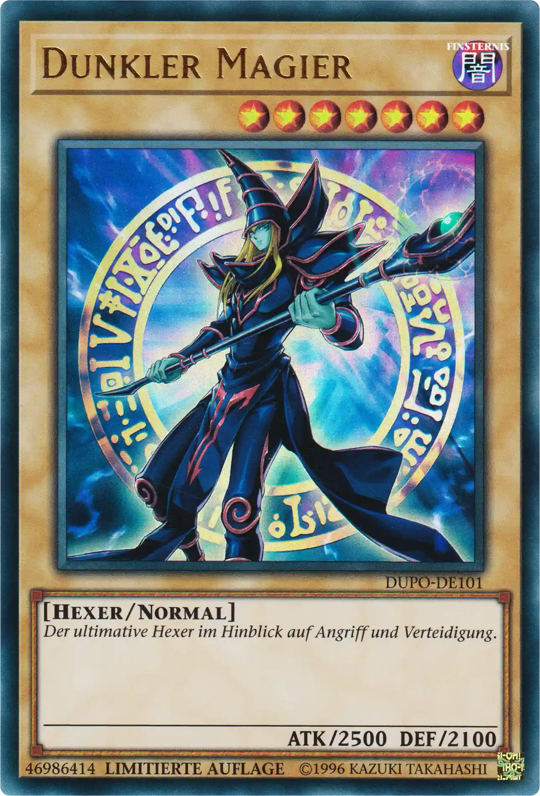 Dunkler Magier Yu-Gi-Oh! Karte DUPO-DE101 Ultra Rare