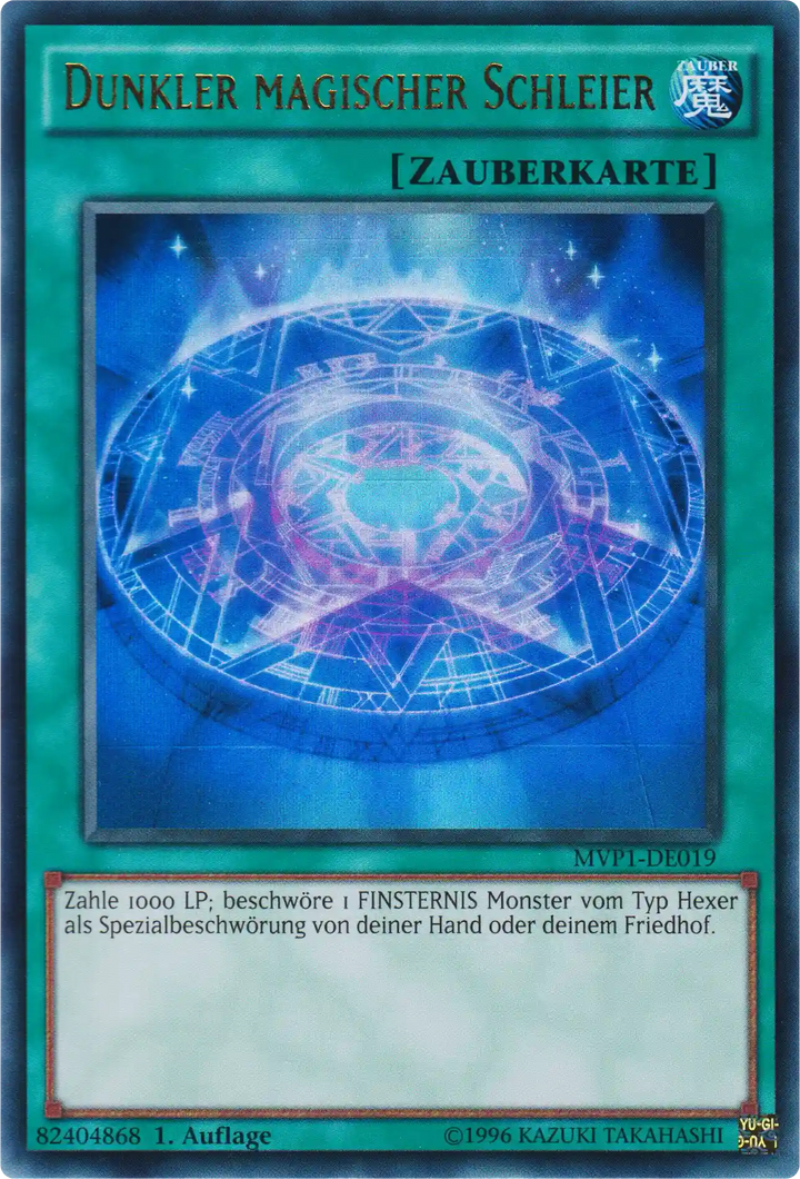 Dunkler magischer Schleier Yu-Gi-Oh! Karte MVP1-DE019 Ultra Rare