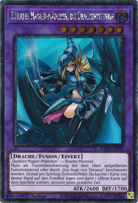 Dunkles Magier-Mädchen, die Drachenritterin Yu-Gi-Oh! Karte RA03-DE258 Platinum Secret Rare