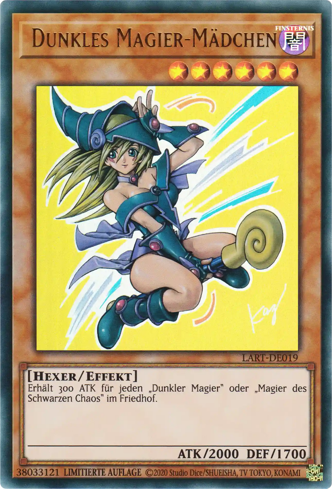 Dunkles Magier-Mädchen Yu-Gi-Oh! Karte LART-DE019 Ultra Rare