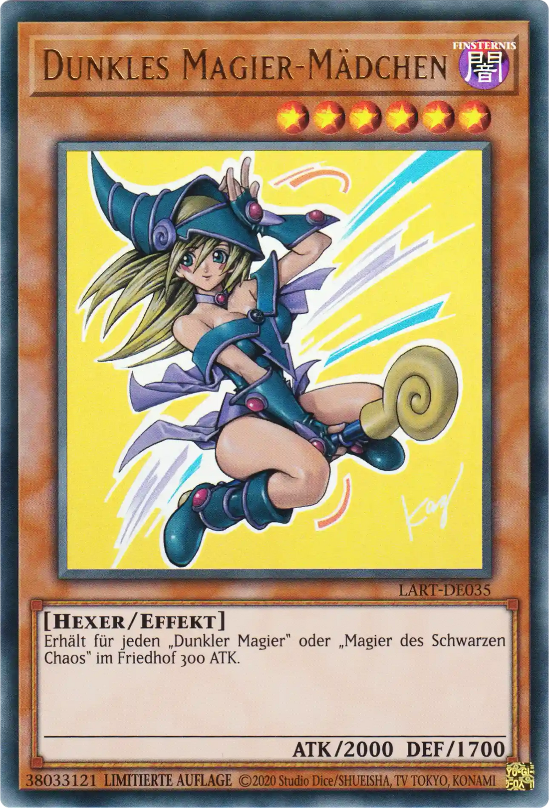 Dunkles Magier-Mädchen Yu-Gi-Oh! Karte LART-DE035 Ultra Rare
