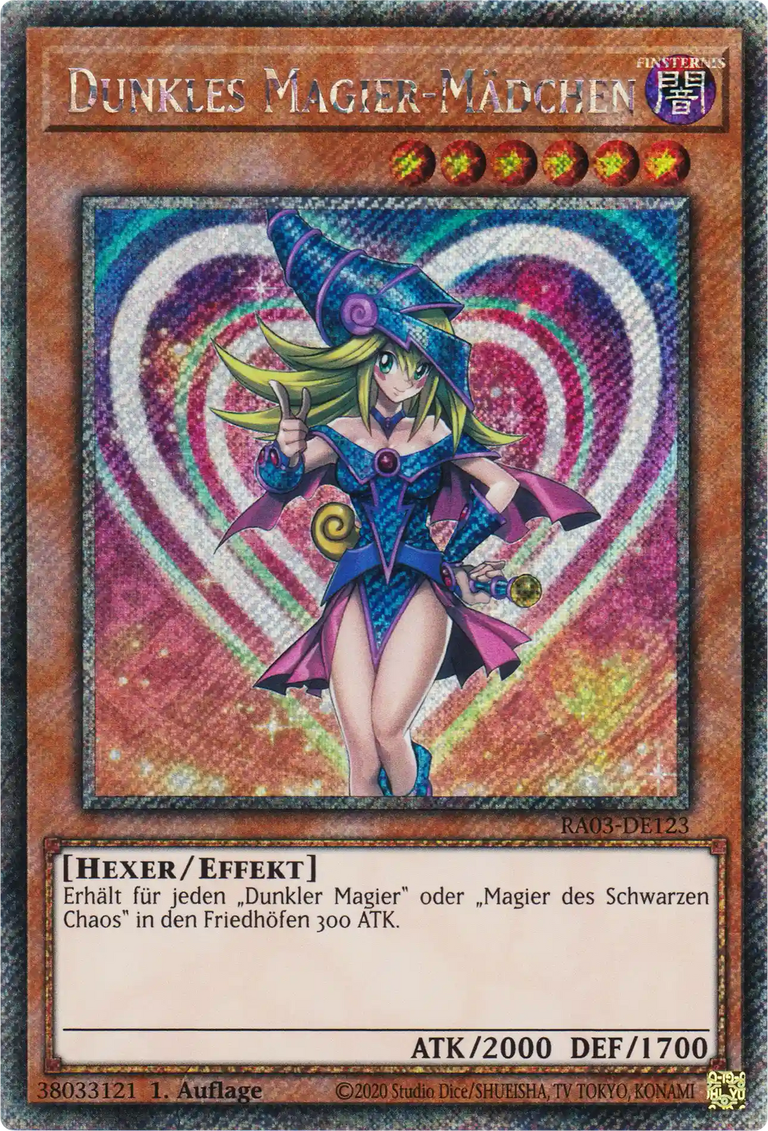 Dunkles Magier-Mädchen Yu-Gi-Oh! Karte RA03-DE123 Platinum Secret Rare