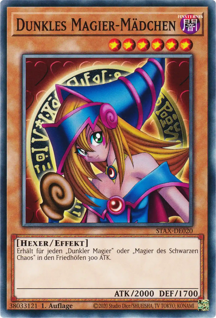 Dunkles Magier-Mädchen Yu-Gi-Oh! Karte STAX-DE020 Common