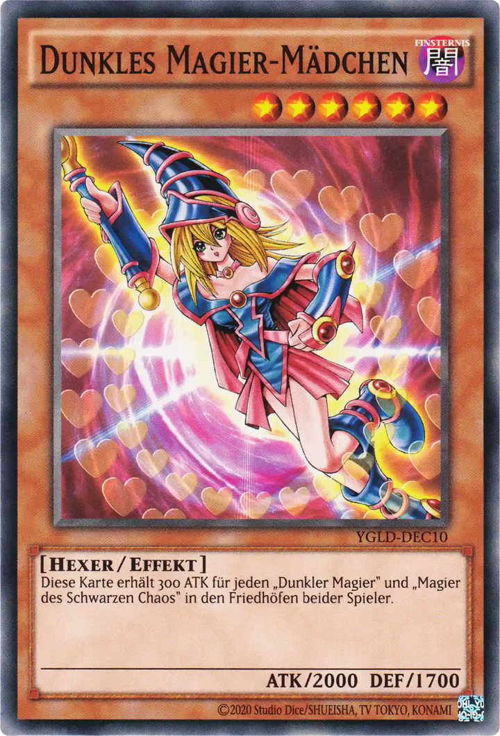 Dunkles Magier-Mädchen Yu-Gi-Oh! Karte YGLD-DEC10 Common