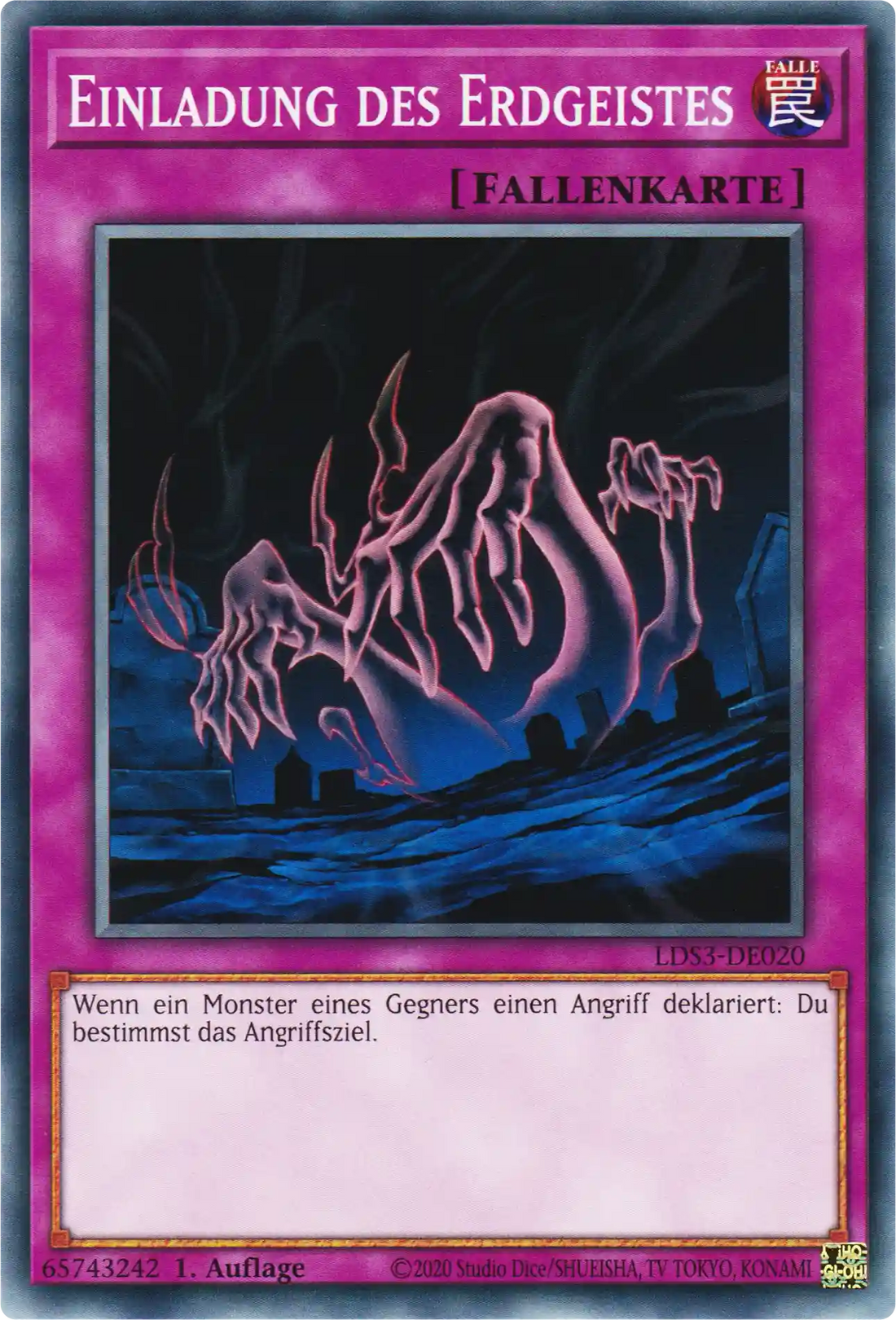 Einladung des Erdgeistes Yu-Gi-Oh! Karte LDS3-DE020 Common