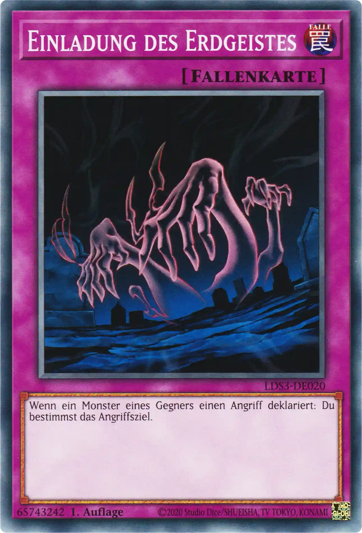 Einladung des Erdgeistes Yu-Gi-Oh! Karte LDS3-DE020 Common