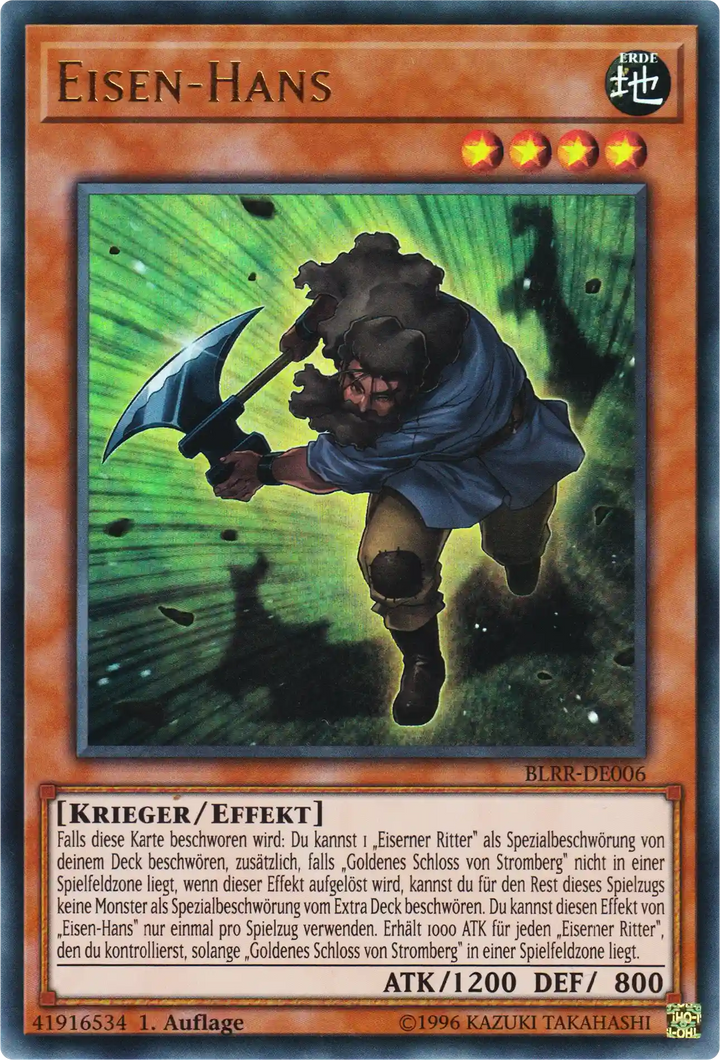 Eisen-Hans Yu-Gi-Oh! Karte BLRR-DE006 Ultra Rare