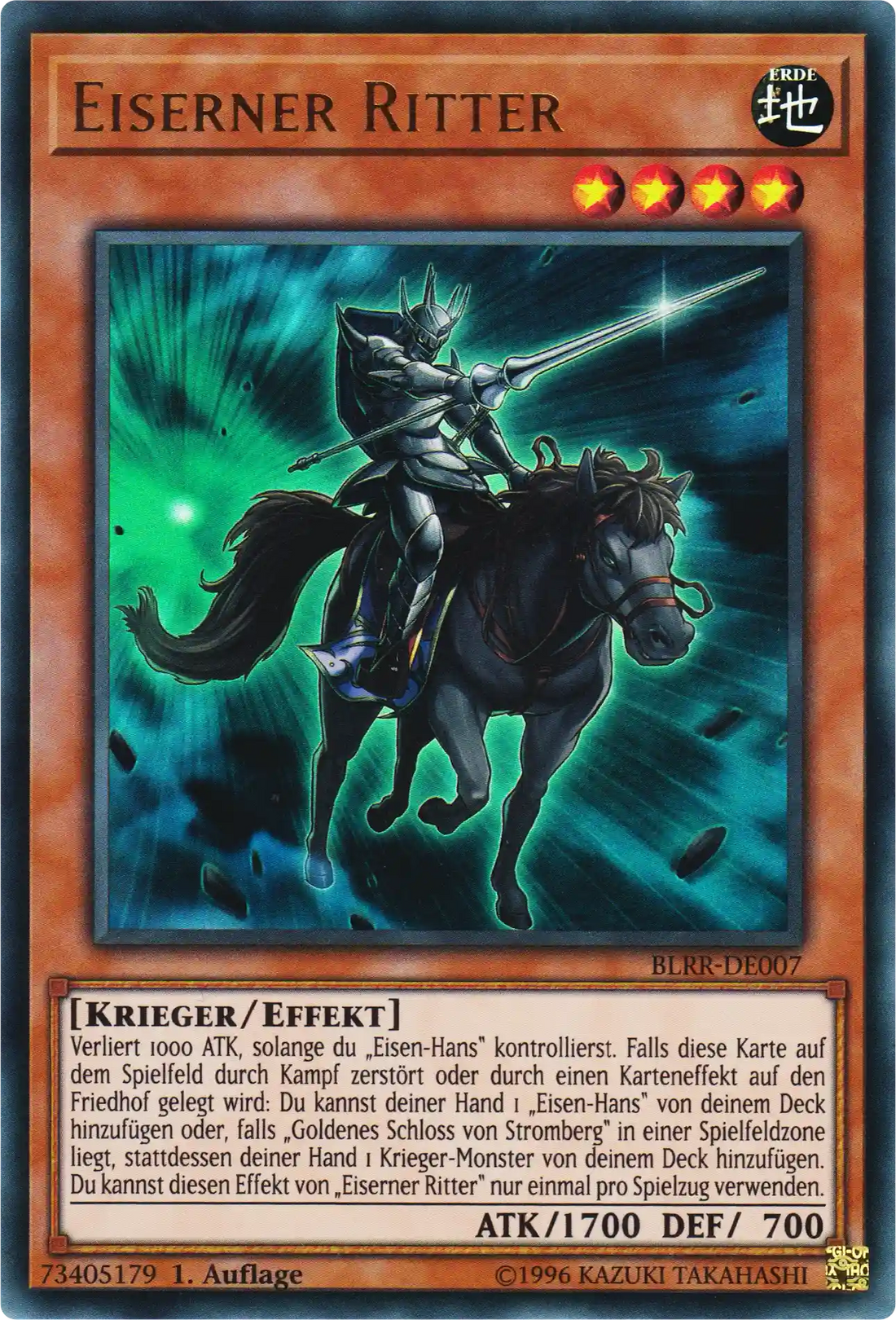 Eiserner Ritter Yu-Gi-Oh! Karte BLRR-DE007 Ultra Rare