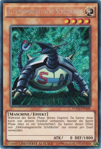 Elektromagnetische Schildkröte Yu-Gi-Oh! Karte YGLD-DEA00 Secret Rare
