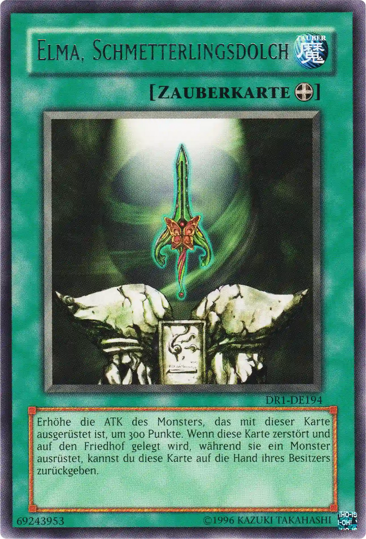 Elma, Schmetterlingsdolch Yu-Gi-Oh! Karte DR1-DE194 Rare