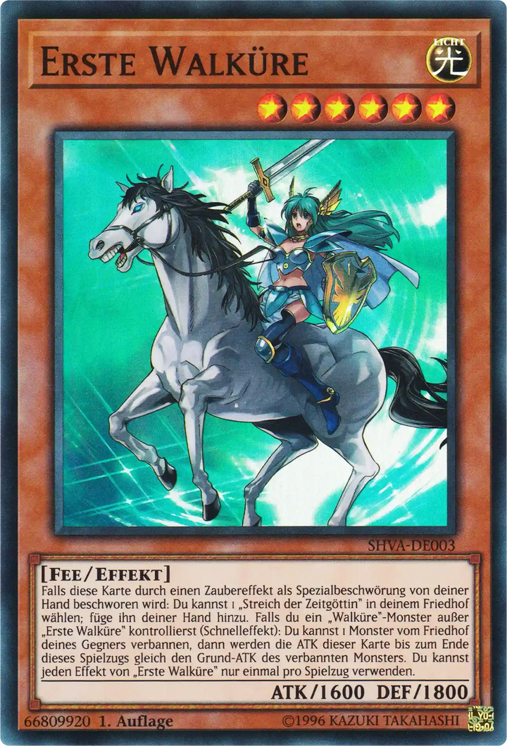 Erste Walküre Yu-Gi-Oh! Karte SHVA-DE003 Super Rare
