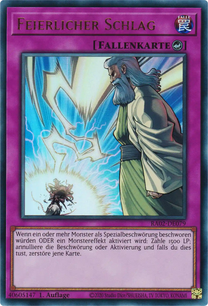Feierlicher Schlag Yu-Gi-Oh! Karte RA02-DE079 Ultra Rare