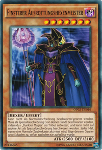 Finsterer Ausrottungshexenmeister Yu-Gi-Oh! Karte OP02-DE016 Common