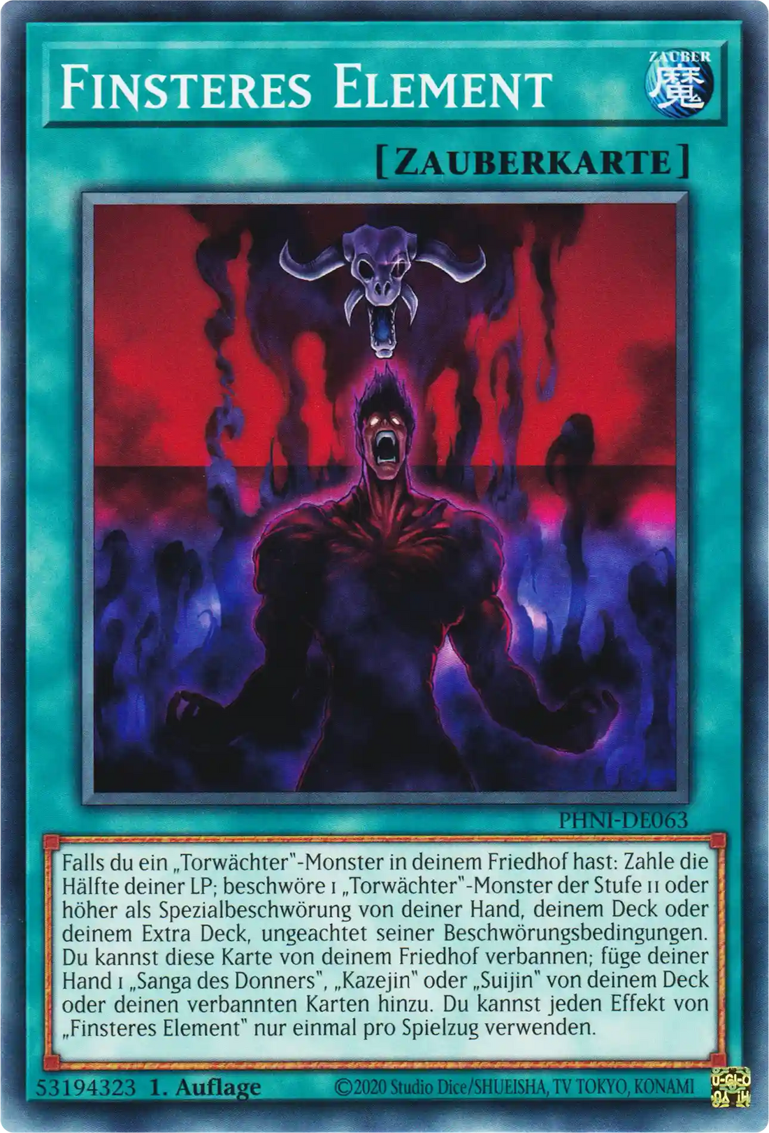 Finsteres Element Yu-Gi-Oh! Karte PHNI-DE063 Common