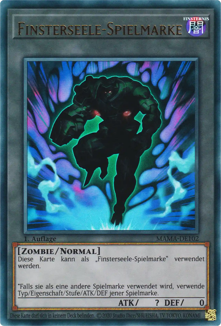Finsterseele-Spielmarke Yu-Gi-Oh! Karte MAMA-DE102 Ultra Rare