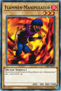 Flammen-Manipulator Yu-Gi-Oh! Karte LOB-DE016 Common