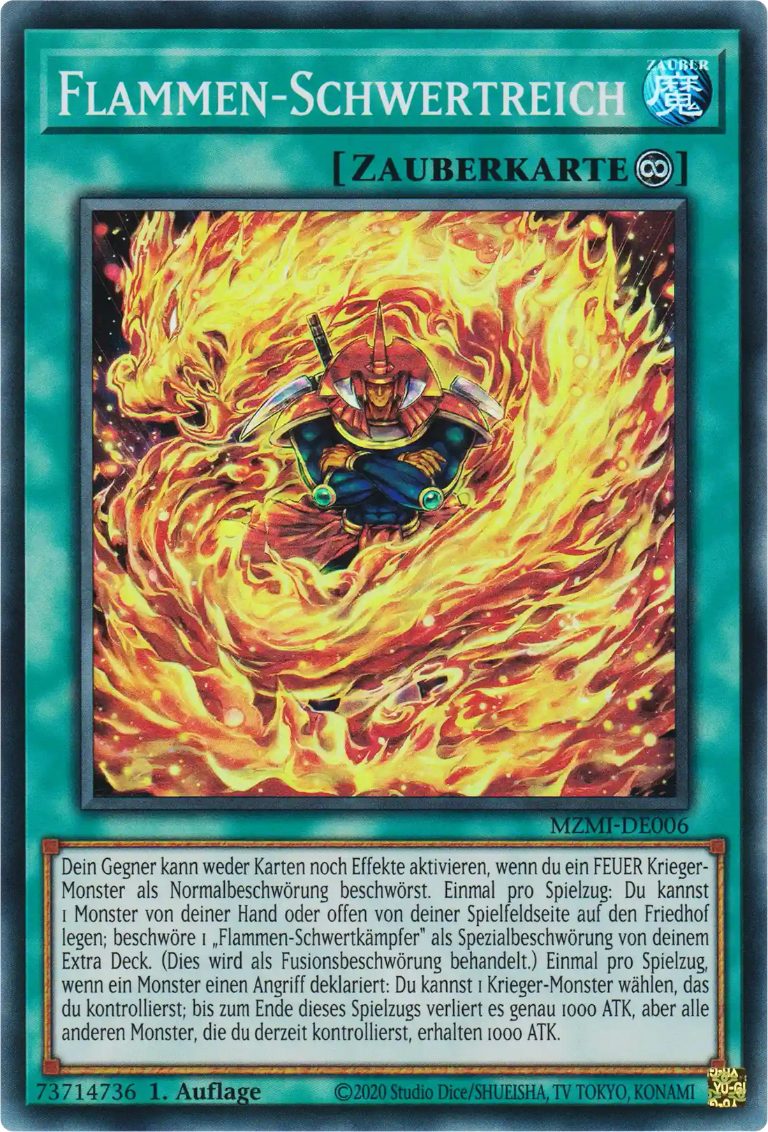 Flammen-Schwertreich Yu-Gi-Oh! Karte MZMI-DE006 Super Rare