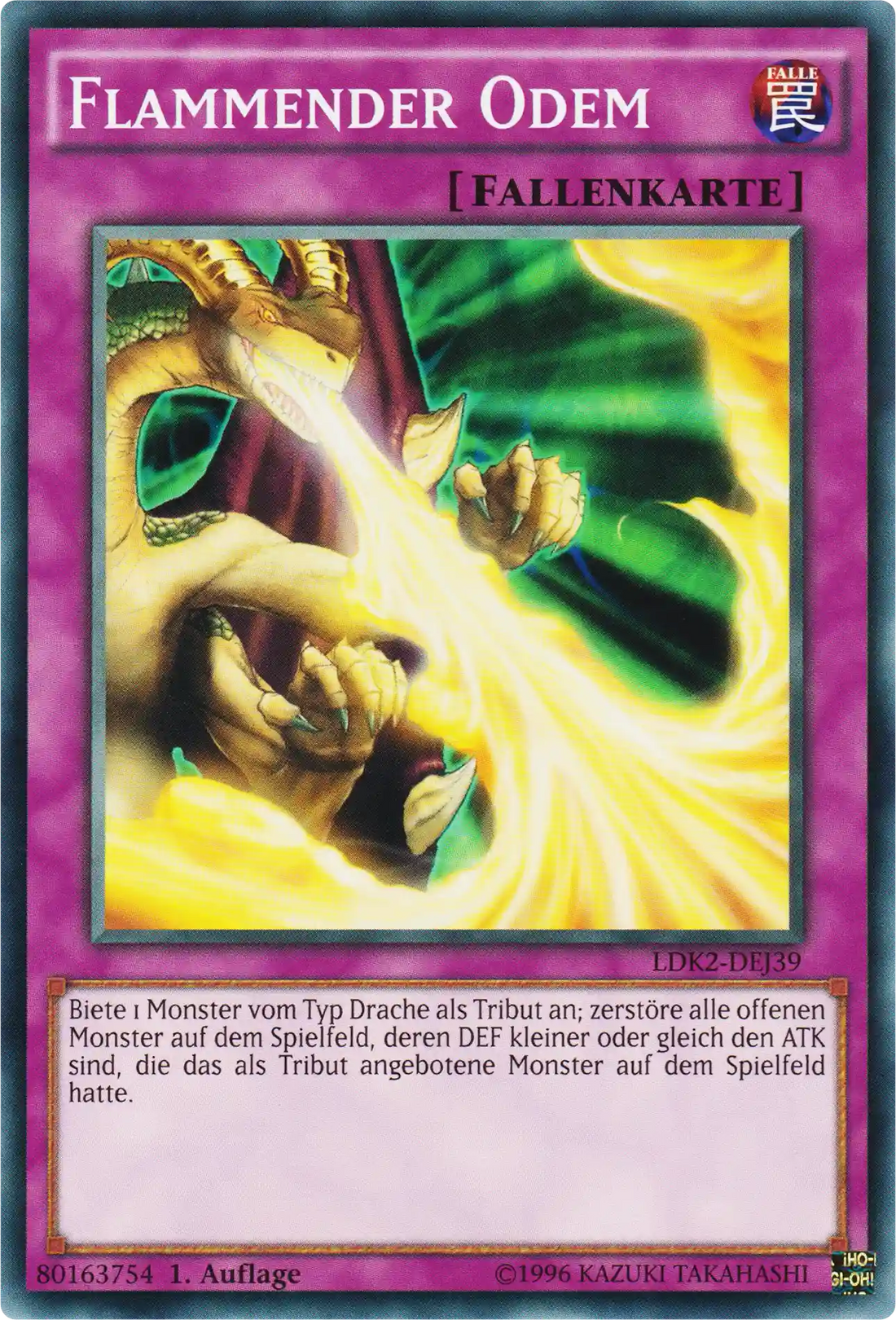 Flammender Odem Yu-Gi-Oh! Karte LDK2-DEJ39 Common