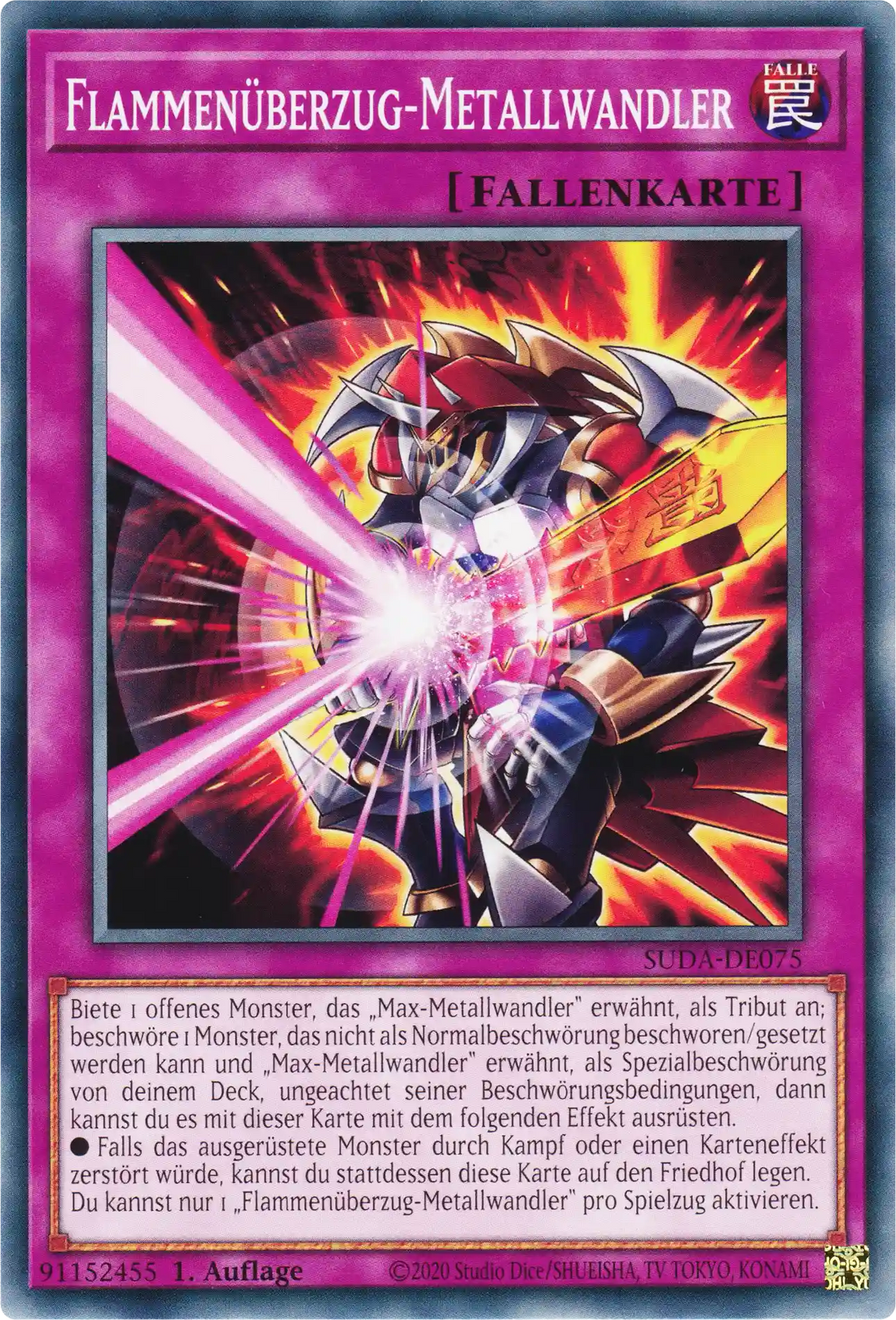 Flammenüberzug-Metallwandler Yu-Gi-Oh! Karte SUDA-DE075 Common