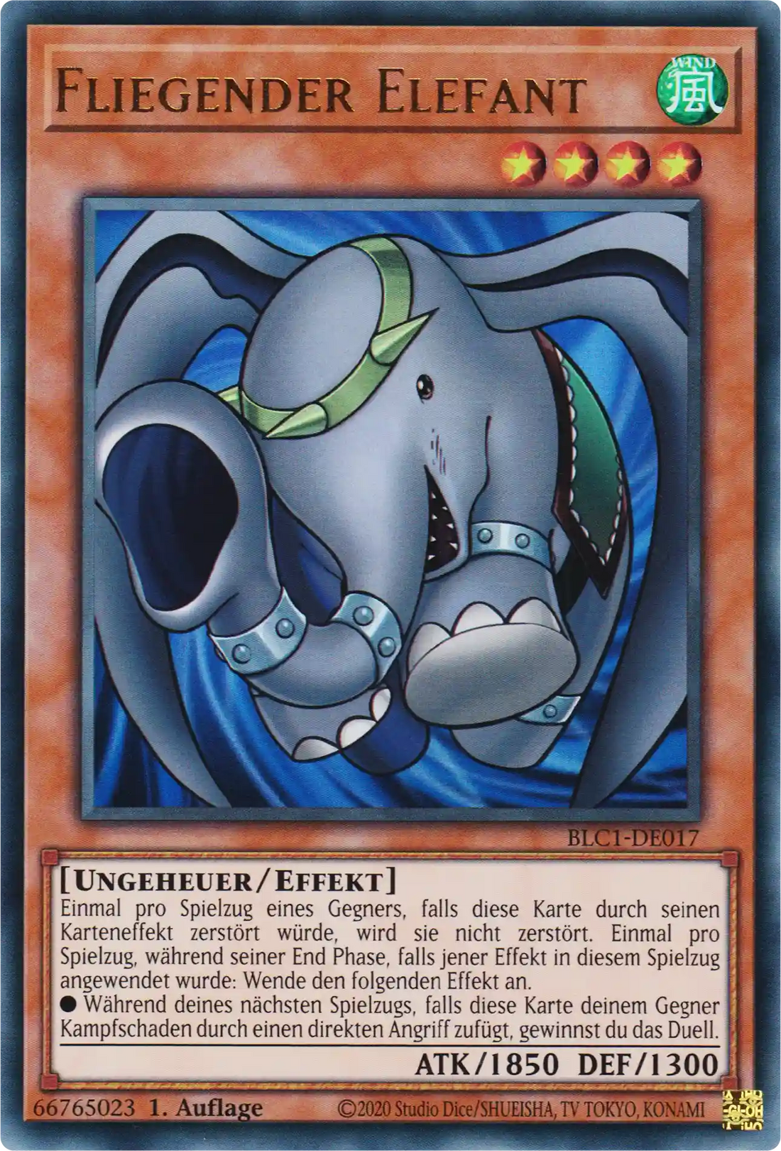 Fliegender Elefant Yu-Gi-Oh! Karte BLC1-DE017 Ultra Rare