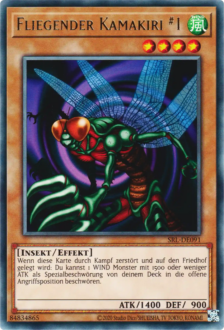 Fliegender Kamakiri #1 Yu-Gi-Oh! Karte SRL-DE091 Rare