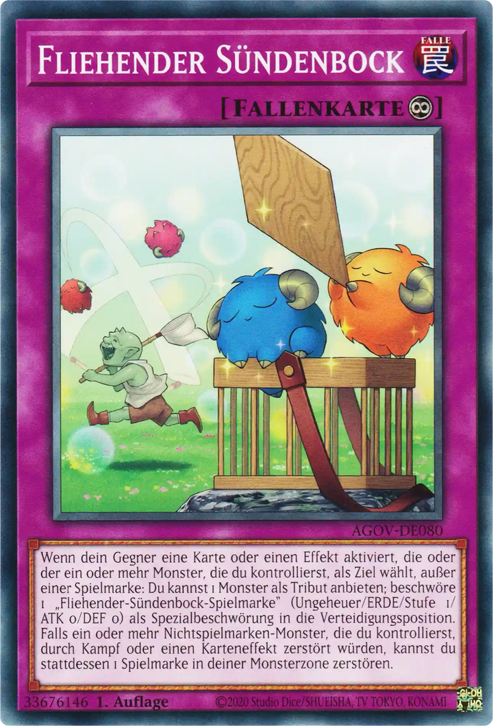 Fliehender Sündenbock Yu-Gi-Oh! Karte AGOV-DE080 Common