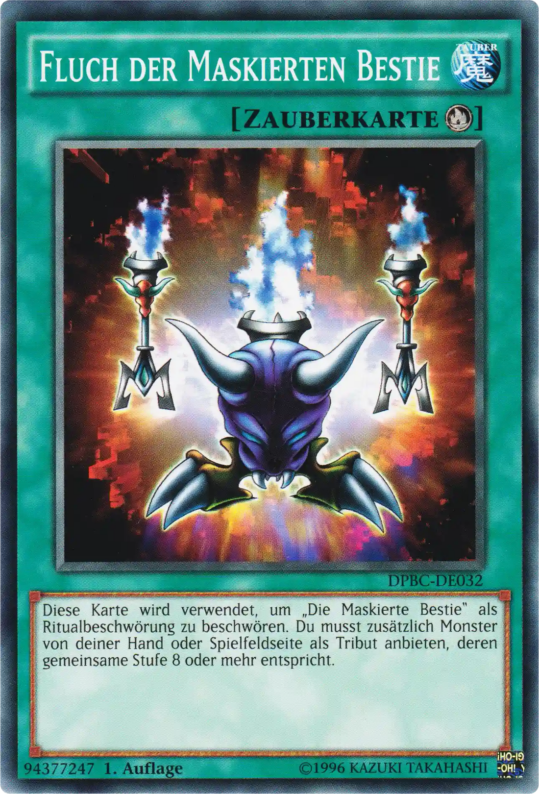 Fluch der Maskierten Bestie Yu-Gi-Oh! Karte DPBC-DE032 Common