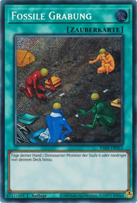 Fossile Grabung Yu-Gi-Oh! Karte RA01-DE053 Secret Rare