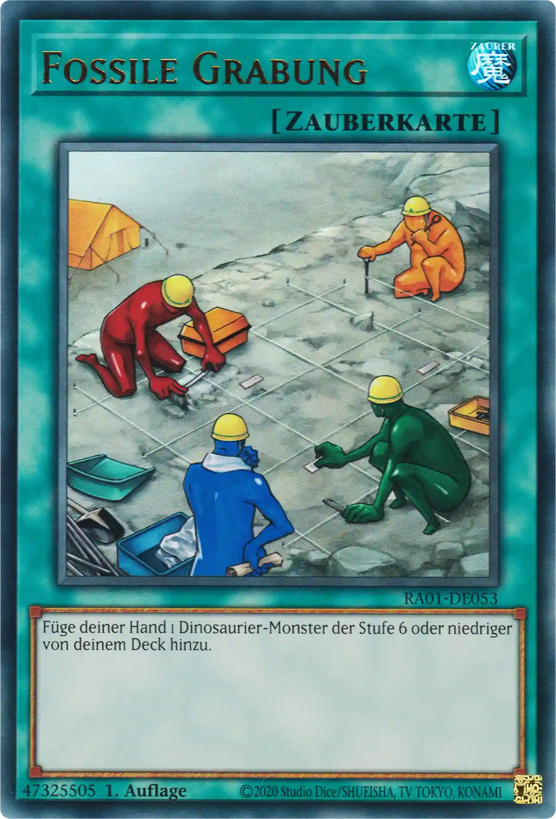 Fossile Grabung Yu-Gi-Oh! Karte RA01-DE053 Ultra Rare