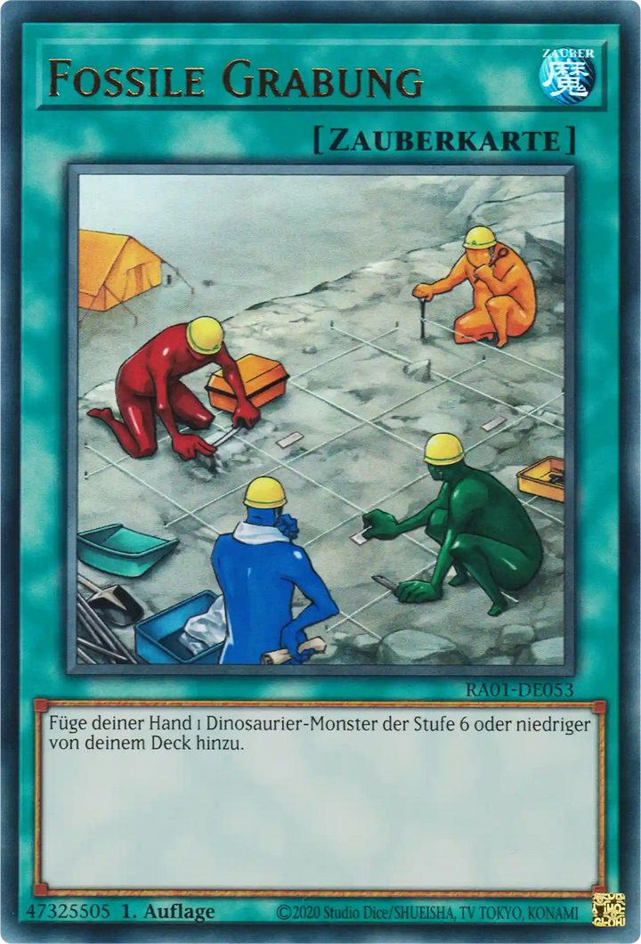 Fossile Grabung Yu-Gi-Oh! Karte RA01-DE053 Ultra Rare