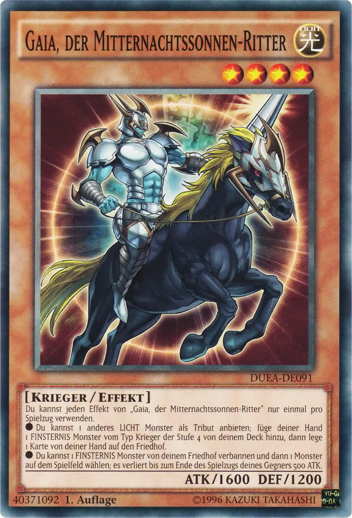 Gaia, der Mitternachtssonnen-Ritter Yu-Gi-Oh! Karte DUEA-DE091 Common