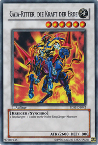 Gaia-Ritter, die Kraft der Erde Yu-Gi-Oh! Karte 5DS1-DE042 Super Rare