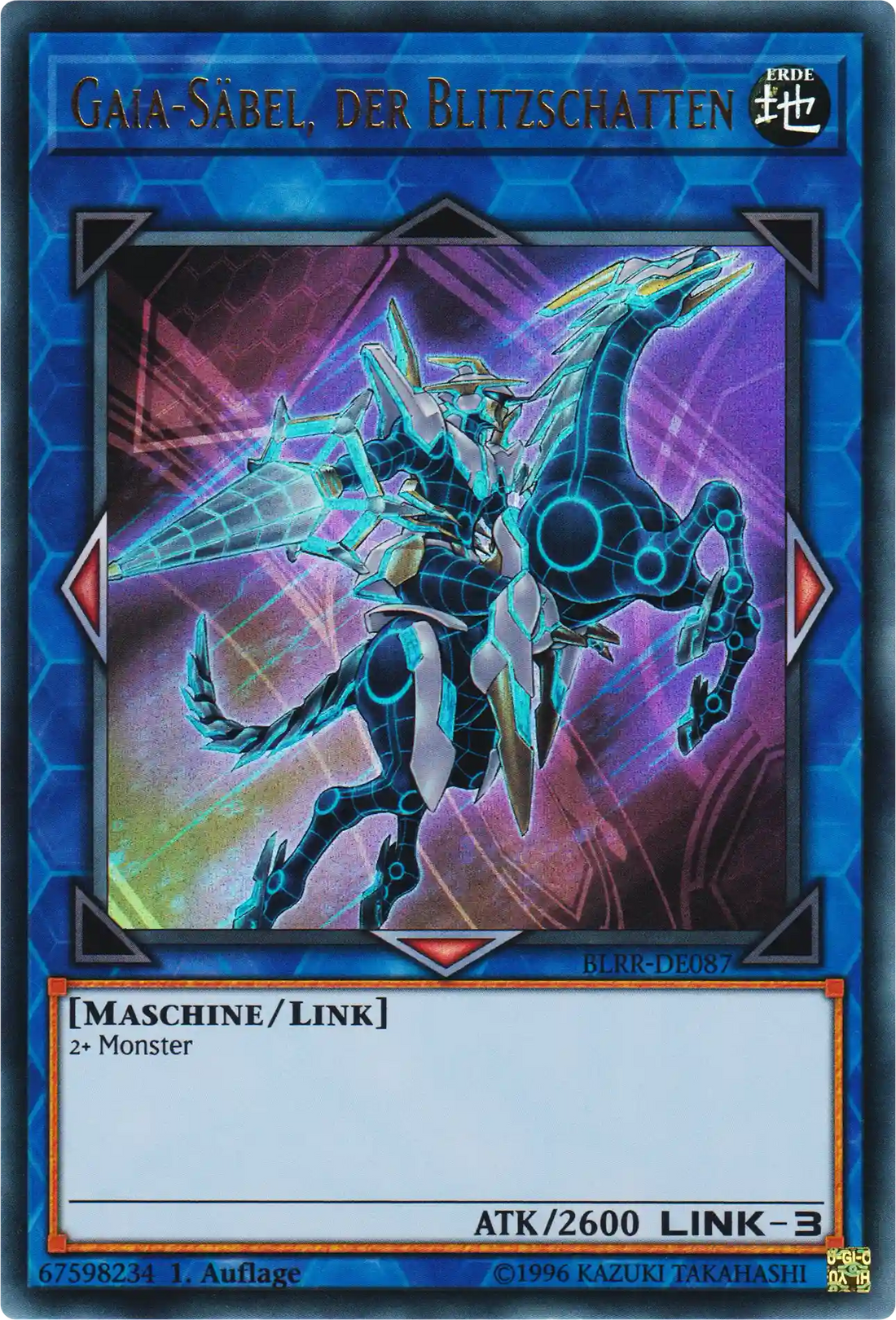 Gaia-Säbel, der Blitzschatten Yu-Gi-Oh! Karte BLRR-DE087 Ultra Rare