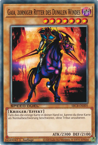 Gaia, zorniger Ritter des Dunklen Windes Yu-Gi-Oh! Karte SBCB-DE005 Common