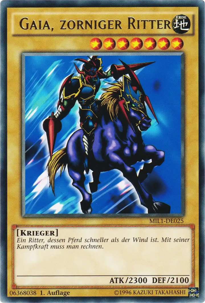 Gaia, zorniger Ritter Yu-Gi-Oh! Karte MIL1-DE025 Common