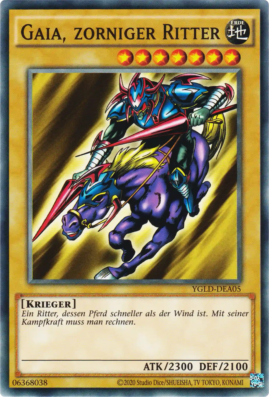 Gaia, zorniger Ritter Yu-Gi-Oh! Karte YGLD-DEA05 Common