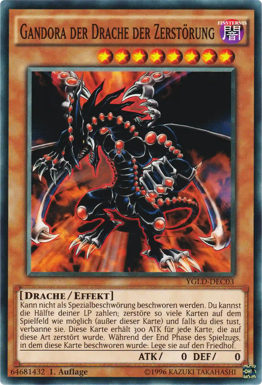 Gandora der Drache der Zerstörung Yu-Gi-Oh! Karte YGLD-DEC03 Common