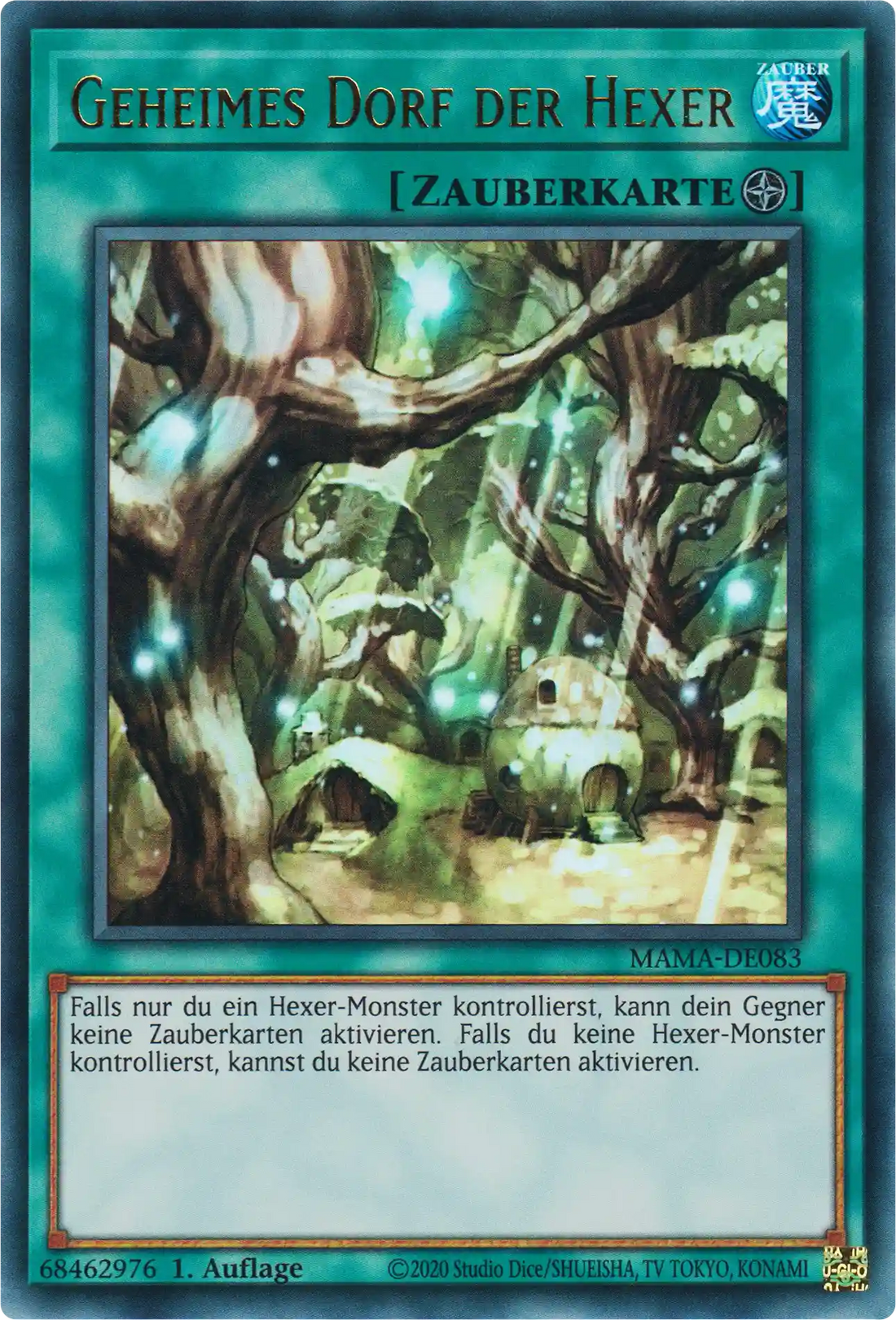 Geheimes Dorf der Hexer Yu-Gi-Oh! Karte MAMA-DE083 Ultra Rare