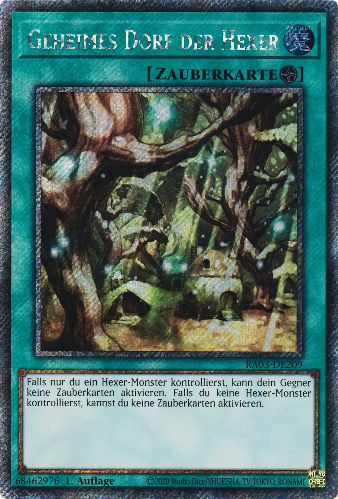 Geheimes Dorf der Hexer Yu-Gi-Oh! Karte RA03-DE209 Platinum Secret Rare