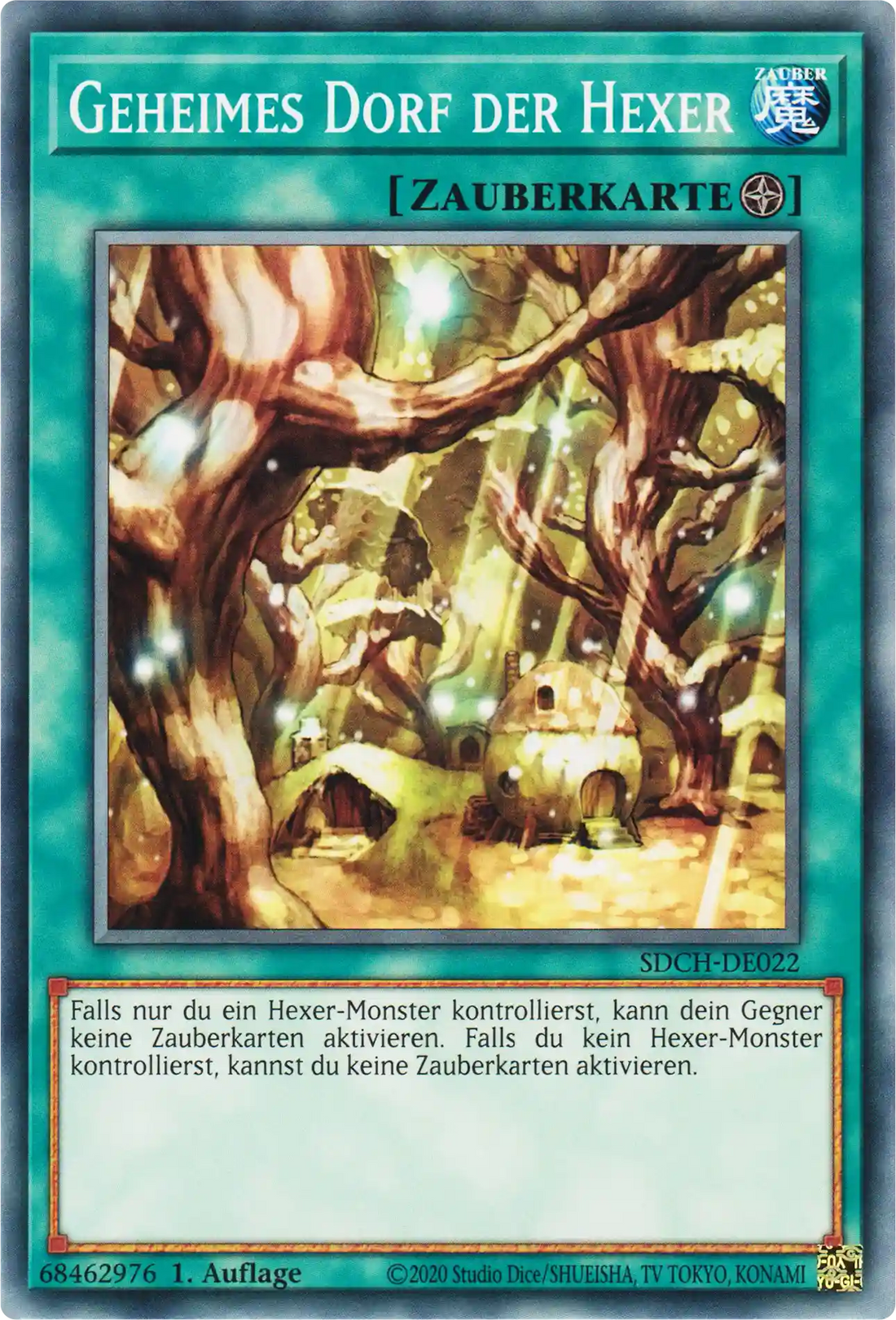 Geheimes Dorf der Hexer Yu-Gi-Oh! Karte SDCH-DE022 Common