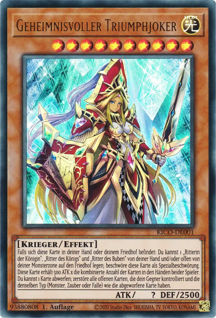 Geheimnisvoller Triumphjoker Yu-Gi-Oh! Karte KICO-DE001 Ultra Rare