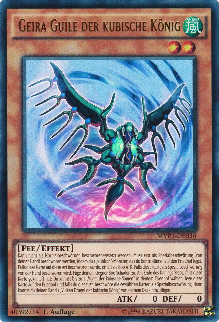 Geira Guile der kubische König Yu-Gi-Oh! Karte MVP1-DE036 Ultra Rare