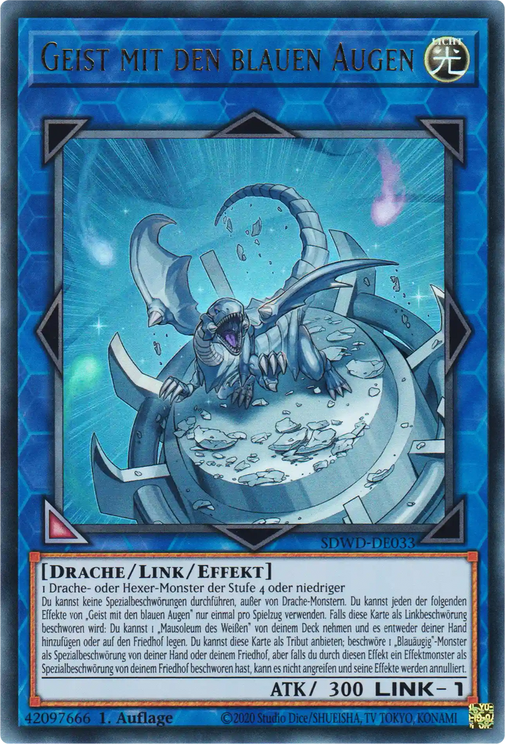 Geist mit den blauen Augen Yu-Gi-Oh! Karte SDWD-DE033 Ultra Rare