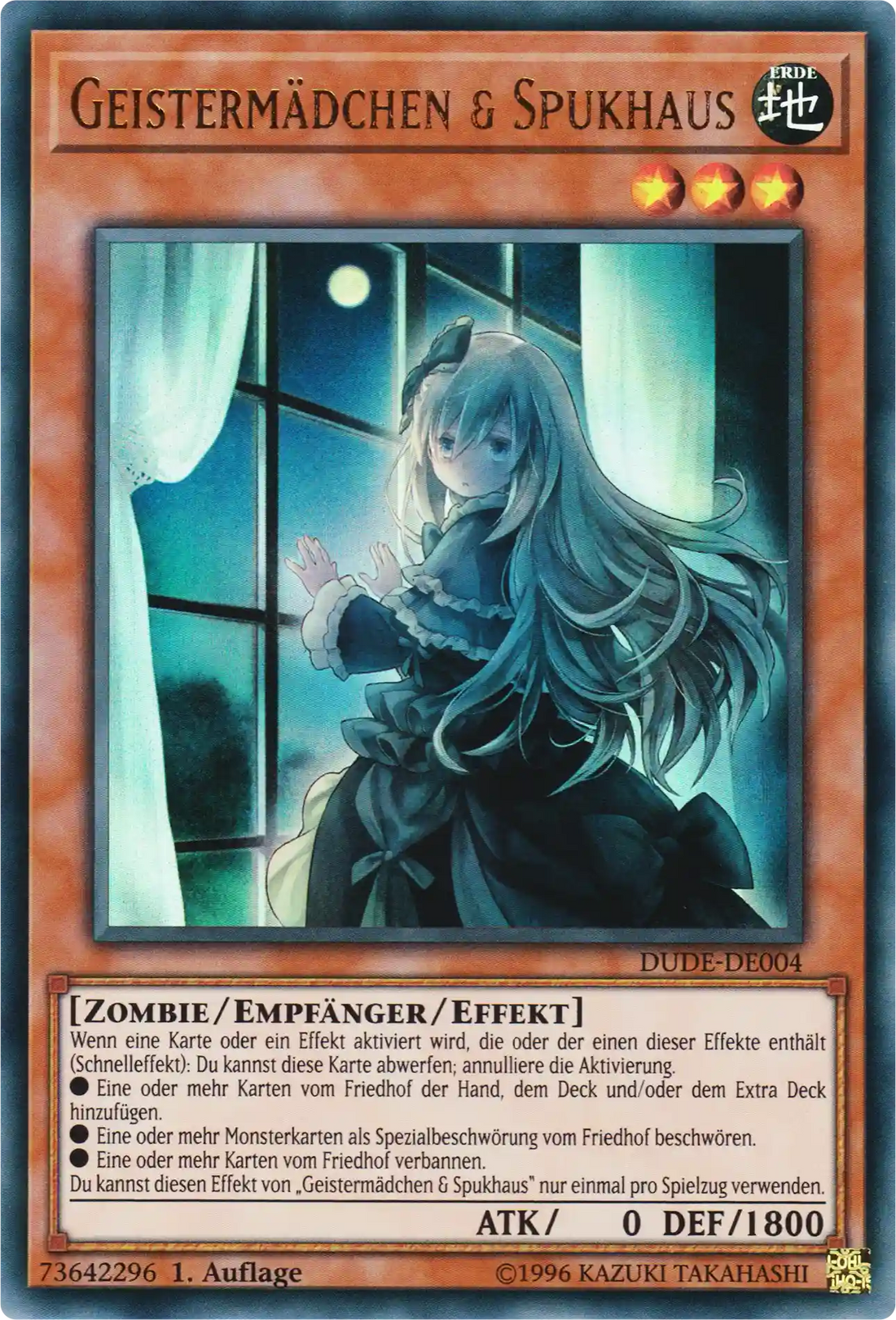 Geistermädchen & Spukhaus Yu-Gi-Oh! Karte DUDE-DE004 Ultra Rare