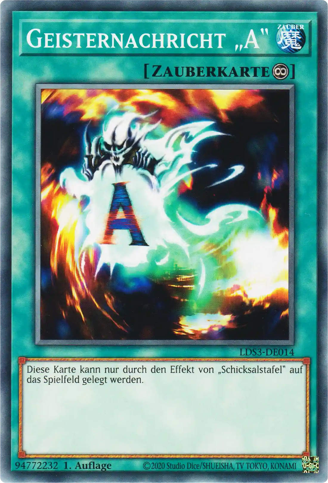 Geisternachricht „A“ Yu-Gi-Oh! Karte LDS3-DE014 Common