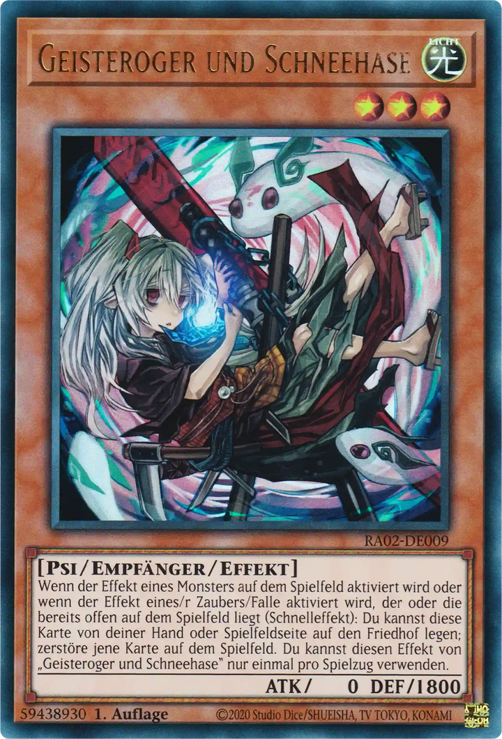 Geisteroger und Schneehase Yu-Gi-Oh! Karte RA02-DE009 Ultra Rare