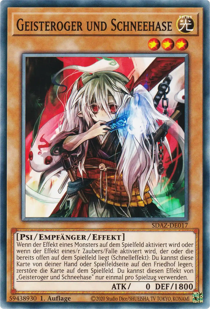 Geisteroger und Schneehase Yu-Gi-Oh! Karte SDAZ-DE017 Common
