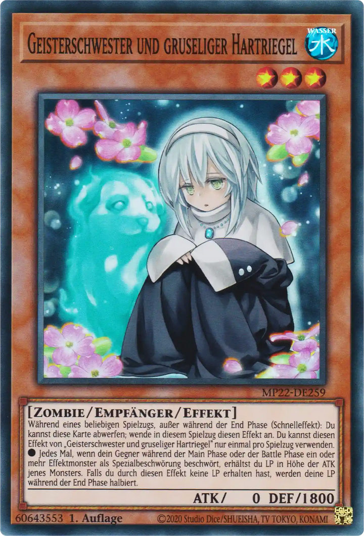 Geisterschwester und gruseliger Hartriegel Yu-Gi-Oh! Karte MP22-DE259 Super Rare