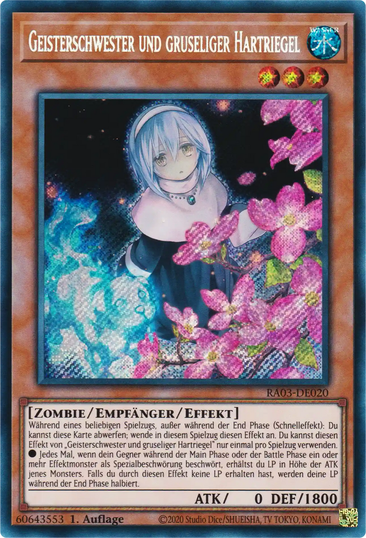 Geisterschwester und gruseliger Hartriegel Yu-Gi-Oh! Karte RA03-DE020 Secret Rare